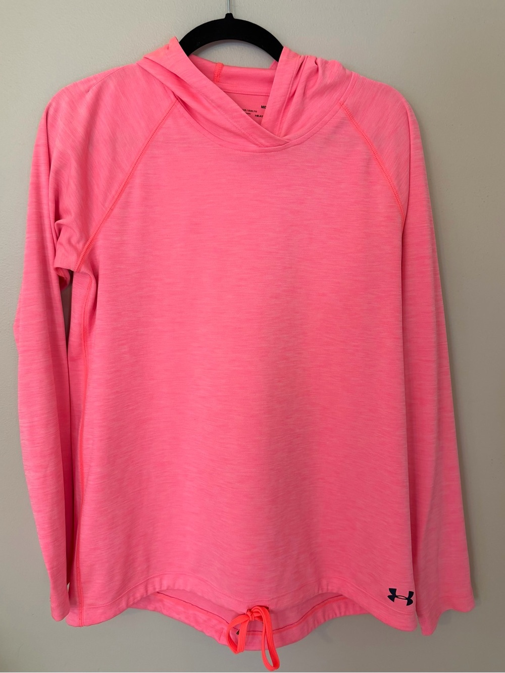 Under Armour Bright Pink HeatGear Hooded Long Sleeve
